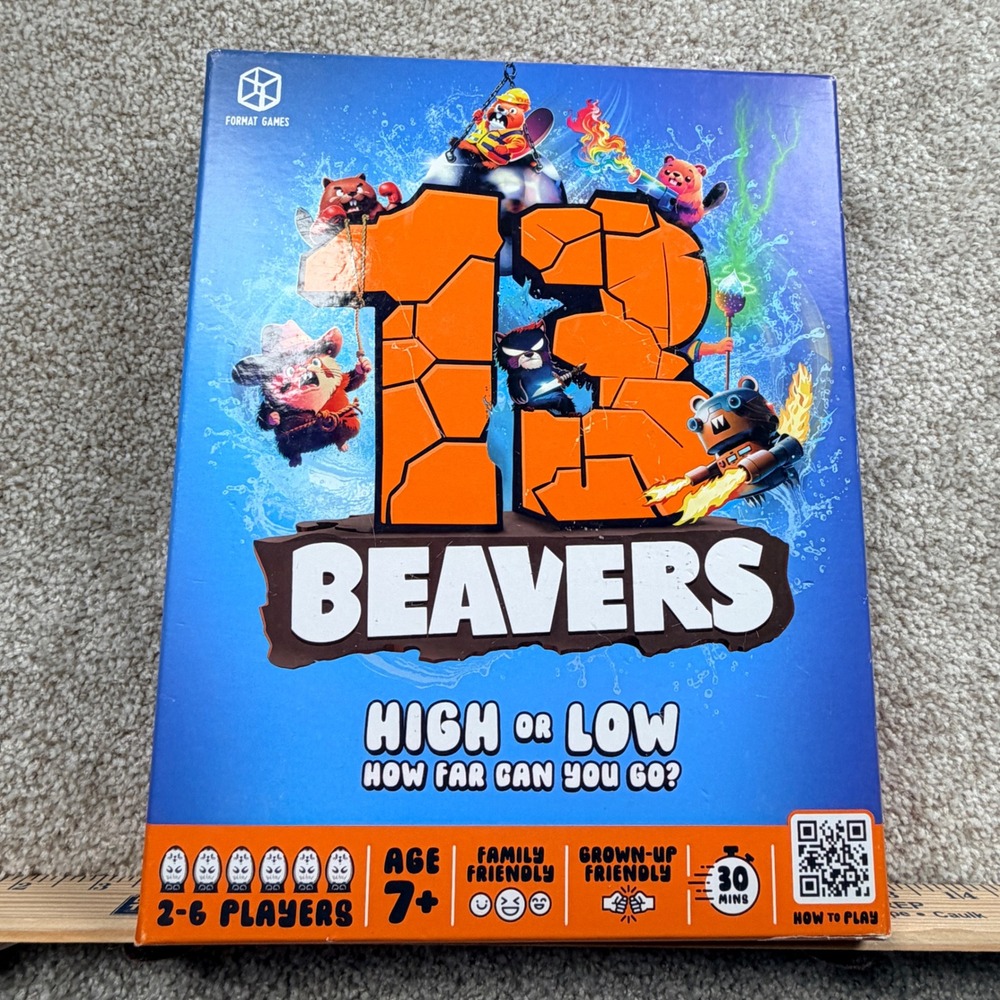 Format Games 13 Beavers High or Low Family Board Game 2-6 Players Age‎ 7+